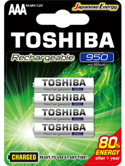 Toshiba Rechargeable AAA 950mAh 4τμχ