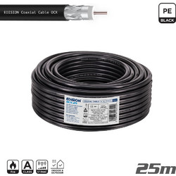 EDISION ΚΑΛΩΔΙΟ Coaxial OCX-25 CU AL Fca PE Μαύρο 25m 10632