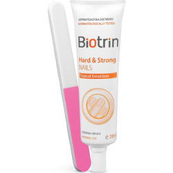 Target Pharma Biotrin Hard & Strong Nails Σκληρυντική Κρέμα Ενδυνάμωσης Νυχιών 20ml + Λίμα