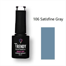 Trendy Soak Off 106 Satisfine Gray Ημιμόνιμο Βερνίκι Νυχιών 6ml
