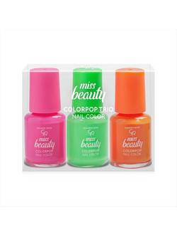 Golden Rose Miss Beauty Nail Color Colorpop Trio 3x Gloss Βερνίκι Νυχιών 6ml