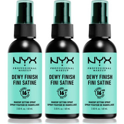 NYX Professional Makeup Makeup Setting Spray Dewy σταθεροποιητικό σπρέι 3x60 ml