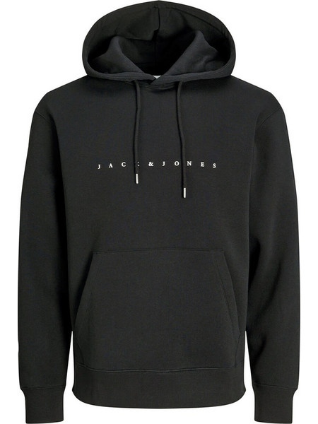 Jack & Jones Ανδρικό Φούτερ με Κουκούλα & Τσέπες Μαύρο 12233972