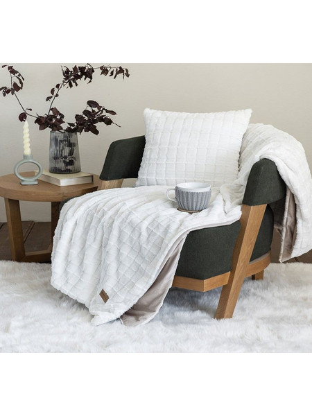 Κουβέρτα Καναπέ Weave Cream Nima 130X170 Πολυέστερ