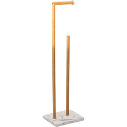 Βάση Χαρτιού Τουαλέτας 5five Λευκό/Καφέ 22x18x78cm 200113A