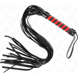 Kink Long Striped Flogger Μαστίγιο 70cm Μαύρο