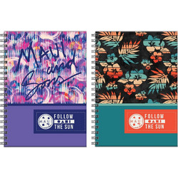 Maui & Sons Maui Paint-Hawaian Σπιράλ Τετράδιο Ριγέ B5 70 Φύλλων 2 Θεμάτων Διάφορα Σχέδια 339-08402