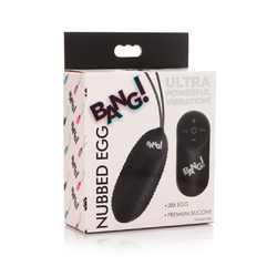 XR Brands Bumpy Silicone Egg Δονητής Egg για Ζευγάρια με Τηλεχειριστήριο 7cm Μαύρος