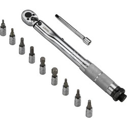 ΔΥΝΑΜΟΚΛΕΙΔΟ/ΡΟΠΟΚΛΕΙΔΟ TORQUE (ΤΟΡΞ) 1/4'' 525Nm 28cm CRV ΜΕ 9 ΜΥΤΕΣ & ΠΡΟΕΚΤΑΣΗ ΜΗΚΟΥΣ 10cm LAMPA - 1 Τεμ. L6593.5