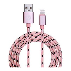 Garbot GARC-05-10190 Braided Lightning to USB 2.0 Cable 1m Pink