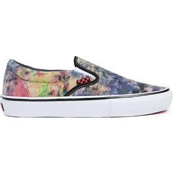 VANS SKATE SLIP ON SHOES TIE DYE TERRY BLACK MULTI