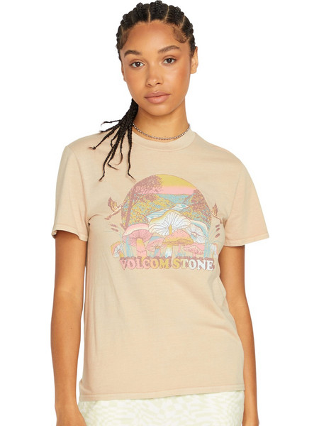 VOLCOM FARM TO YARN LOCK IT UP T-SHIRT TAUPE