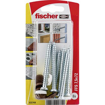 FISCHER 532749 ΒΙΔΑ ΓΙΑ ΣΤΗΡΙΞΗ ΠΑΡΑΘΥΡΩΝ ΣΕ BLISTER NV FFS 7,5 x 72 mm K (ΣΥΣΚ. 6 ΤΕΜ.)