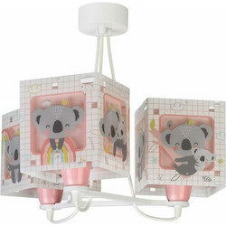 Φωτιστικό Οροφής Παιδικό Koala 63267 S Pink Ango Πολυπροπυλένιο