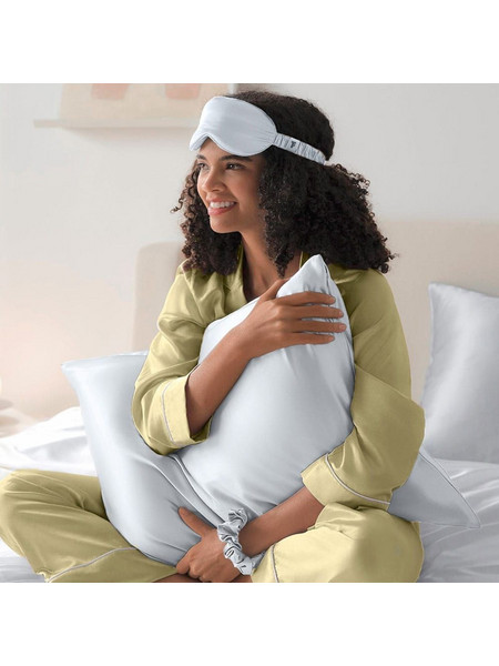 Σετ Ύπνου Beauty Sleep (Σετ 3τμχ) Silver Feel And Touch 50Χ70 Μετάξι