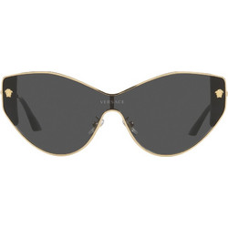 Versace VE 2239 1002/87 Γυναικεία Γυαλιά Ηλίου Μάσκα Μεταλλικά Χρυσά με Γκρι Polarized Φακό