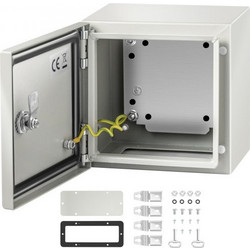 Κουτί Ηλεκτρικών Συνδέσεων VEVOR NEMA 4X 8x8x6'' Ατσάλινο, IP66 Αδιάβροχο & Ανθεκτικό στη Σκόνη DQXJSTCFS20X20X15V0