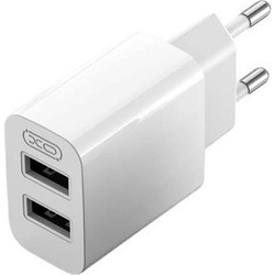 XO L109 Φορτιστής Χωρίς Καλώδιο με 2 Θύρες USB-A White