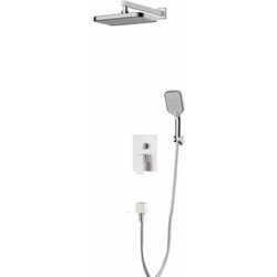 Atena 690542BN Σετ Εντοιχισμού 2 Οδών Inox Brush Nickel