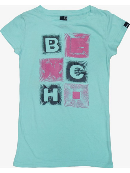 BENCH Women Squared Logo T-Shirt - AQUA GREEN - 1019-1028-2000-AQGRN
