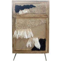 INART ΚΟΜΟΔΙΝΟ ΞΥΛΙΝΟ NATURAL/MΑΥΡΟ 37Χ28X66 3-50-686-0003