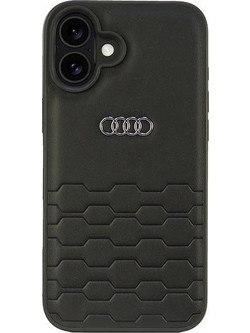 Audi Synthetic Leather iPhone 16 Plus 6.7" black/black hardcase AU-TPUPCIP16M-GT/D2-BK