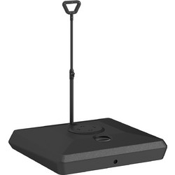 Outsunny Βάση για Ομπρέλα με Αντίβαρο από HDPE με Λαβή και Ρόδες και Γεμιστή με Νερό ή Άμμο, 95x95x117 εκ. Μαύρο 84D-412V00BK