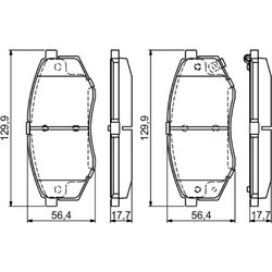 Bosch Σετ τακάκια, Δισκόφρενα - 0 986 494 692