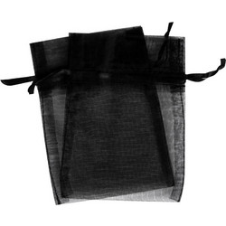 Σακουλάκια Οργάντζας Μαύρα 9x12cm - 10 τμχ