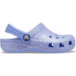 Crocs Classic Glitter Clog Παιδικά Παπούτσια Θαλάσσης για Κορίτσι Μπλε 206992-5Q6