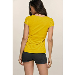 Bodymove Γυναικείο Αθλητικό T-Shirt Κίτρινο 814