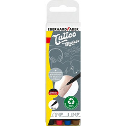 Eberhardfaber μαρκαδόροι Tattoo 0.5MM 4 χρώματα + στένσιλ