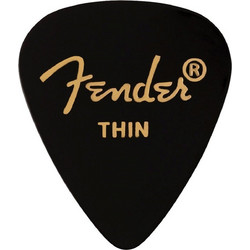 FENDER 351 Premium Celluloid Πέννες Black Thin (12 τεμάχια)
