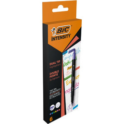BIC INTENSITY DUAL TIP ΥΠΟΓΡΑΜΜΙΣΤΕΣ ΜΕ ΔΙΠΛΗ ΜΥΤΗ - ΣΤΥΛΟ 0.4mm ΣΕΤ 6ΤΕΜ. 20230305