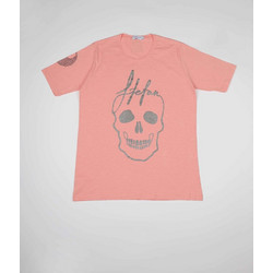 STEFAN T-SHIRT ΚΟΝΤΟΜΑΝΙΚΟ ΚΟΡΑΛΙ ΜΕ ΛΑΙΜΟΚΟΨΗ ΚΑΙ ΣΤΑΜΠΑ ΕΜΠΡΟΣ ΚΑΝΟΝΙΚΗ ΓΡΑΜΜΗ