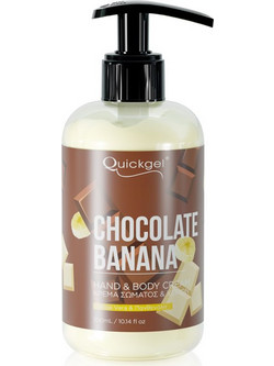 Quickgel Banana Chocolate Hand & Body Ενυδατική Κρέμα Σώματος 300ml