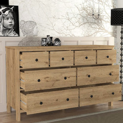 Συρταριέρα - Μπουφές Sabina Megapap χρώμα sepet oak 160x50x96εκ. - MEGAPAP