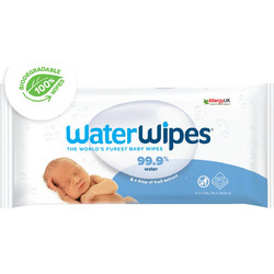 WaterWipes Μωρομάντηλα με Νερό Χωρίς Οινόπνευμα Άρωμα & Parabens 60τμχ