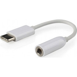 Cablexpert USB-C Plug To Stereo 3.5MM Audio Adapter Cable White - (A-CM-3.5F-01)