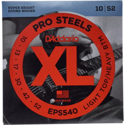 D'Addario EPS540 Σετ 6 Χορδές Ηλεκτρικής Κιθάρας Stainless Steel 10-52" Light Tension