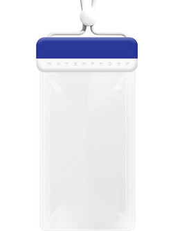 Powertech αδιάβροχη θήκη Smartphone IPX8, μπλε-λευκή - (MOB-2013)