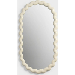 Καθρέπτης &Klevering Zigzag Off White Polyresin,/glass 85 x 45 x 3 cm