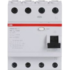 Ρελέ Διαρροής FH204AC-63/0.03 Γκρι 63A Τύπος AC Τριφασικό 30mA FH200 26214 ABB 26214