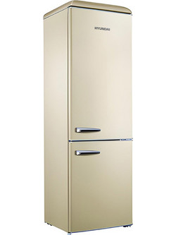 Hyundai Electrics HCVG23-310BZ Retro Ψυγειοκαταψύκτης 300lt Υ192xΠ59.9xΒ62.8cm Μπεζ