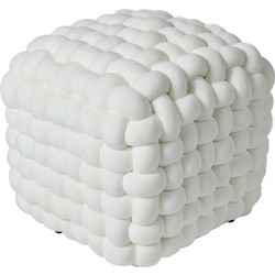 DAS HOME ΔΙΑΚΟΣΜΗΤΙΚΟ ΠΟΥΦ 43Χ43Χ40 2275 WHITE - DAS HOME