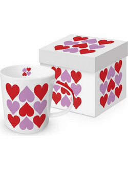 Κούπα Bone China Υλικό PPD Με Καρδιές 400ml 160302984