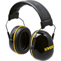 Uvex K20 Foldable Ear Protection Capsule 33dB Insulation Black/Yellow