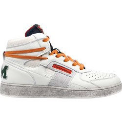 Franklin & Marshall Theta Bike Ανδρικά Sneakers Μποτάκια Λευκά FHIG0005L-3098