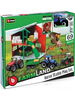 Bburago Farmland Horse Stable with Tractor 18/31682