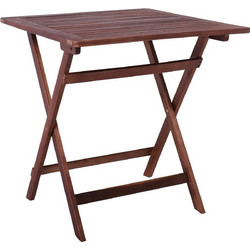 Woodwell Easy Τετράγωνο Τραπέζι Κήπου Μασίφ Ξύλο Πτυσσόμενο Καφέ 70x70cm Ε20085,9